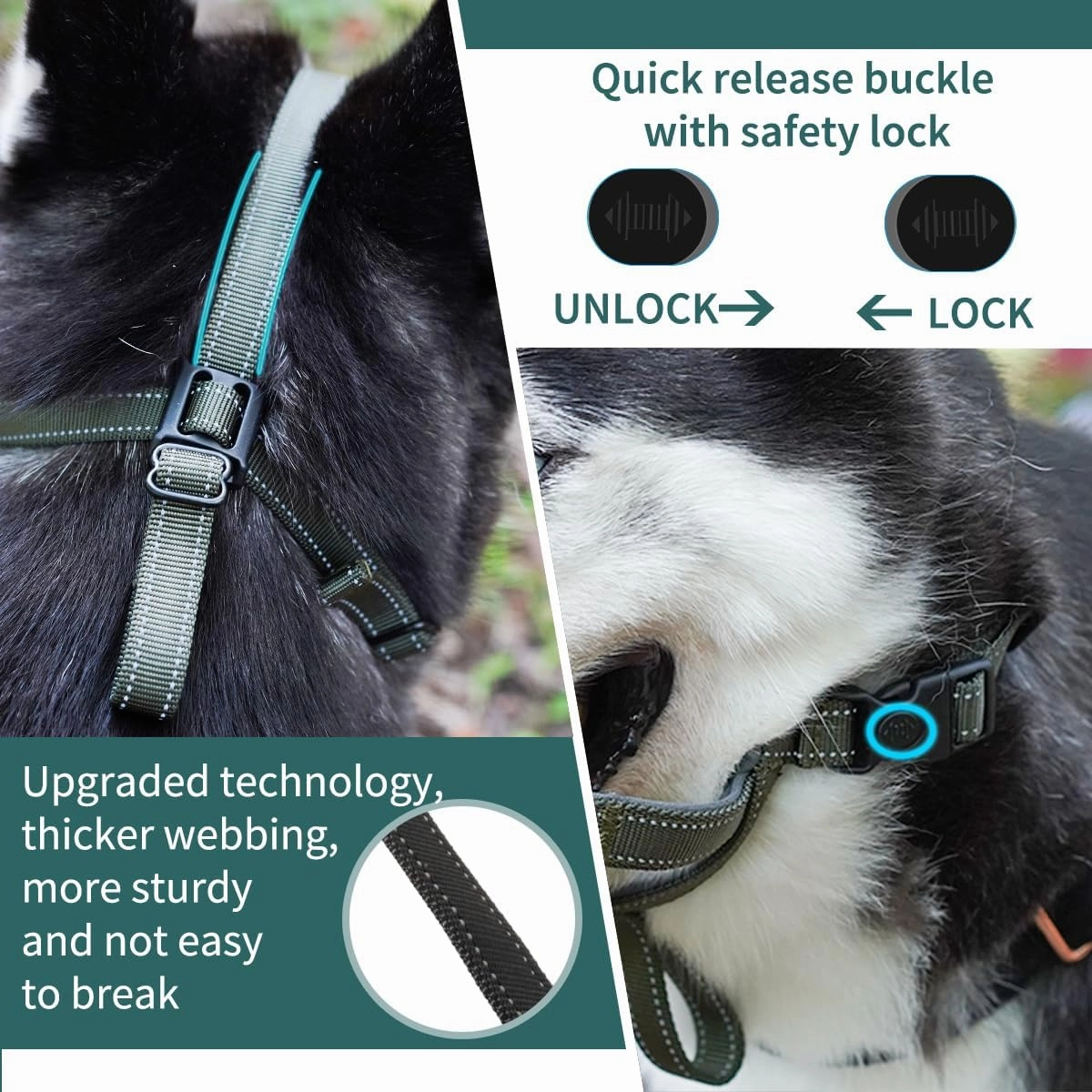 BARKLESS Dog Muzzle, Basket Muzzle for Small Medium Large Dogs, Soft Cage Mouth Cover for Biting Chewing, Allow Drinking Panting for German Shepherd Pitbull Rottweiler (6 (Snout 13¾-15½"), Green)