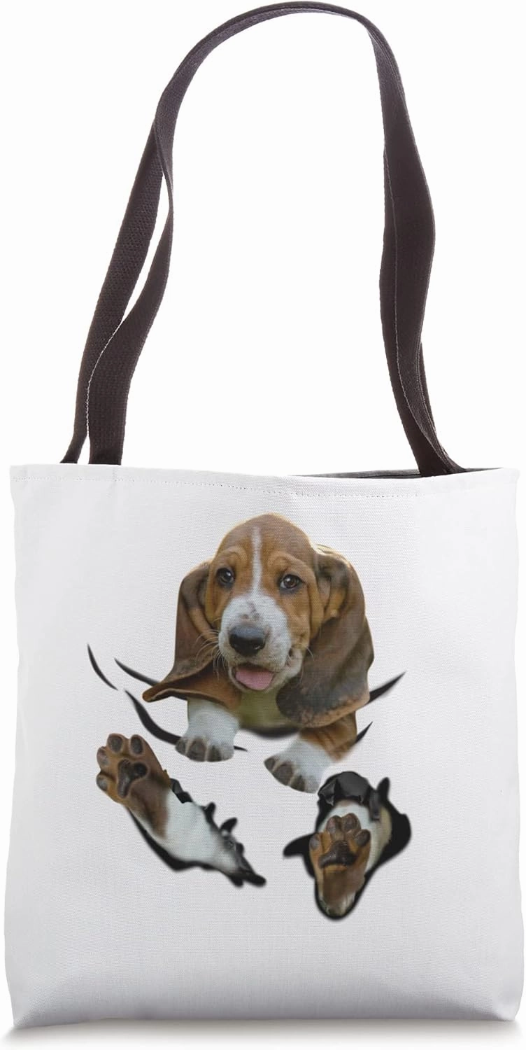 Basset Hound Puppy Breakthrough Tote Bag