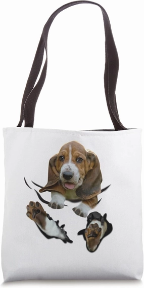 Basset Hound Puppy Breakthrough Tote Bag