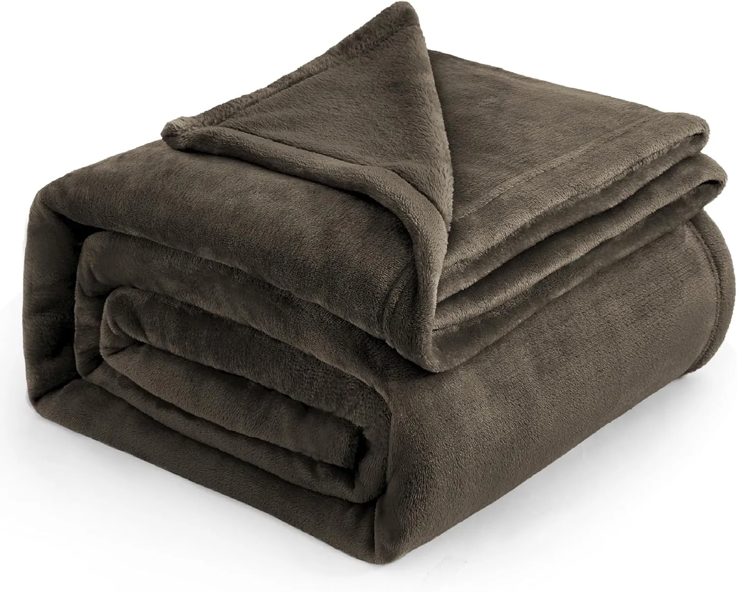 Bedsure Fleece Blankets Queen Size Brown - Bed Blanket Soft Lightweight Plush Fuzzy Cozy Luxury Microfiber, 90x90 inches