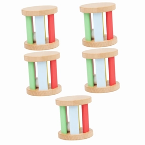 BESPORTBLE Wooden Rattle Compact Music Rattle Roller for Newborns Early Educational Plaything Promotes Grasping Hearing and Hand Eye Coordination Present