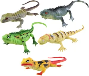 BESTonZON 5pcs Simulation Lizard Toy Models Sound Realistic Reptile Figures for Home Office and Car Decoration Detailed Design Smooth Lines and Glossy Finish