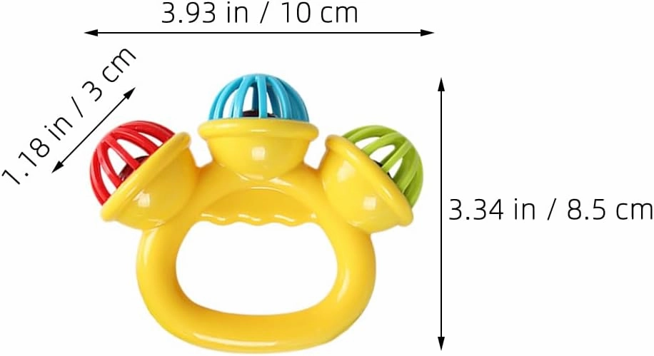 BESTonZON 6 Pcs Soothing Toys Jingle Bells Rattles Toys Shaking Bells Small Jingle Bell Music Instruments for Kids Percussion Instrument Sleigh Bells Small Hand Bell Plastic Toddler Appease