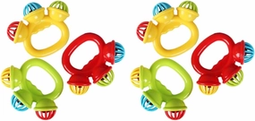 BESTonZON 6 Pcs Soothing Toys Jingle Bells Rattles Toys Shaking Bells Small Jingle Bell Music Instruments for Kids Percussion Instrument Sleigh Bells Small Hand Bell Plastic Toddler Appease