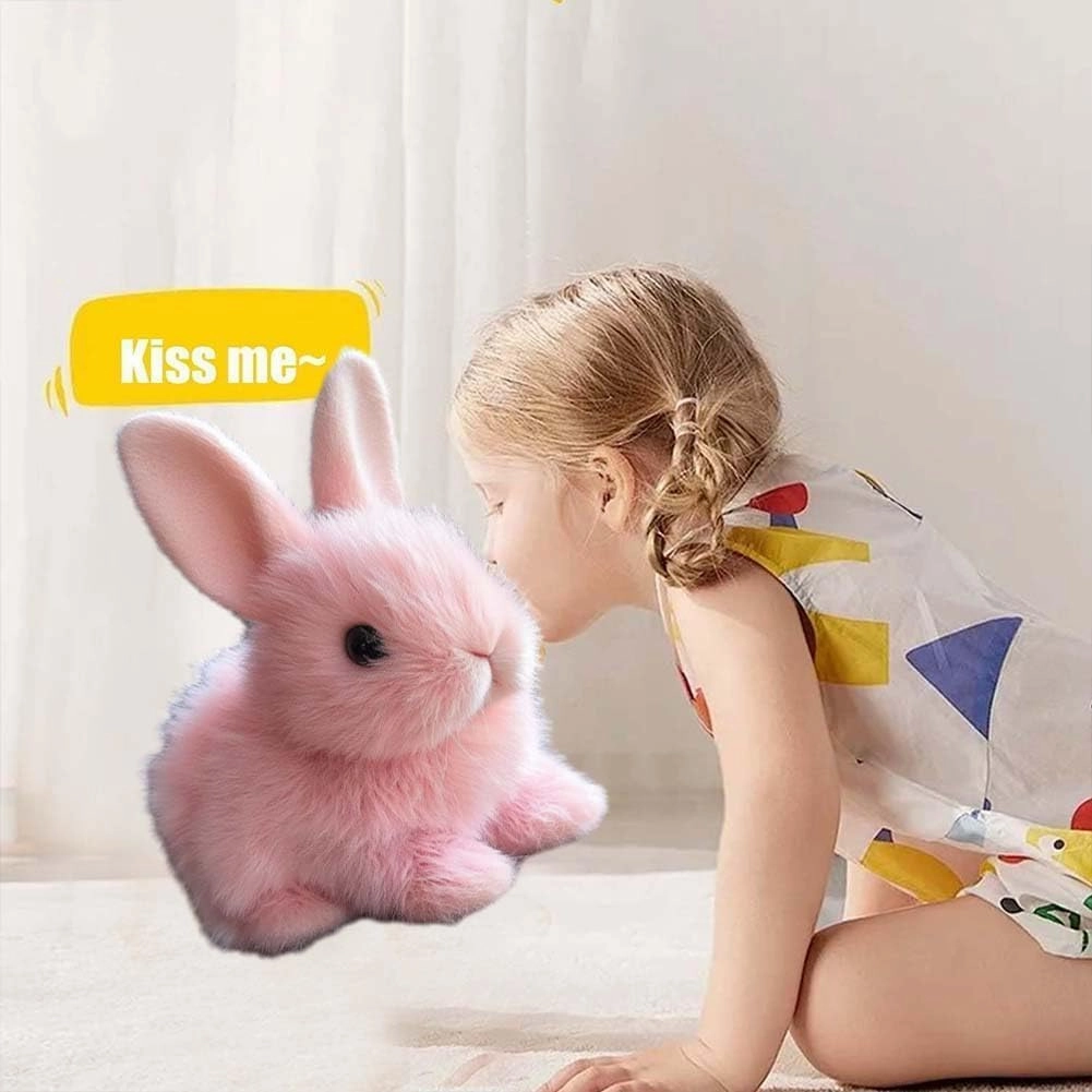 Betterlife Bunny Realistic Bunny Toy, Bunby - My Realistic Bunny Toy,Bunnies Realistic,Bunbi Realistic Bunny, Realistic Bunny Toys with Sounds and Movements,Handmade Interactive Bunny (White)