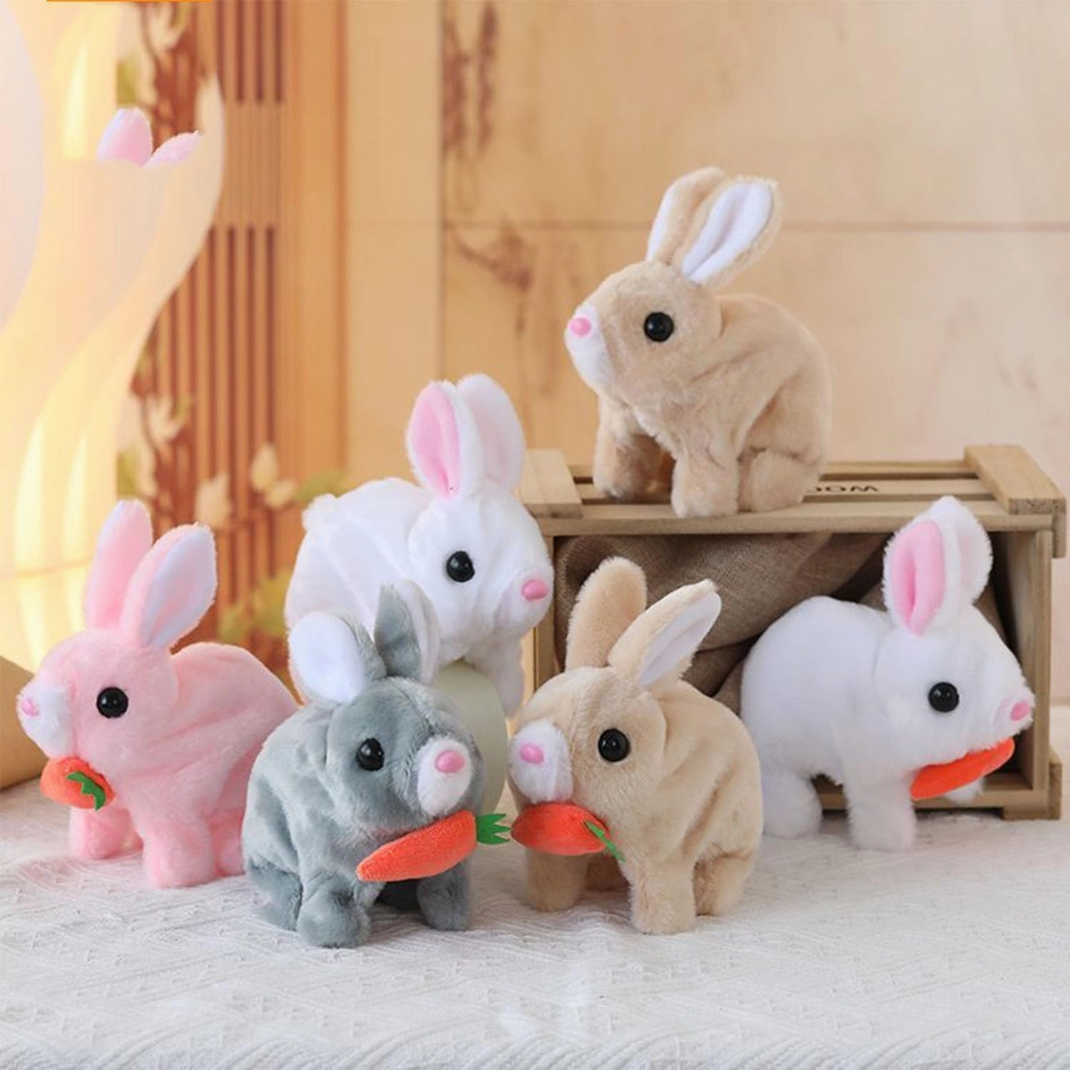 Betterlife Bunny Realistic Bunny Toy, Bunby - My Realistic Bunny Toy,Bunnies Realistic,Bunbi Realistic Bunny, Realistic Bunny Toys with Sounds and Movements,Handmade Interactive Bunny (White)