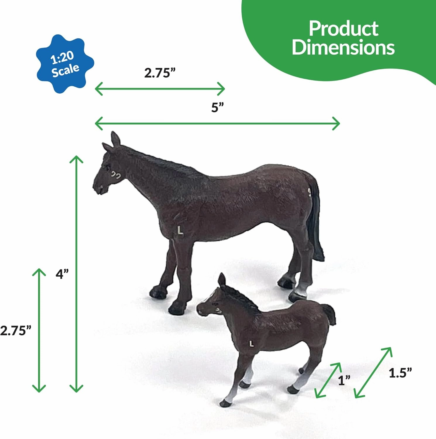 Big Country Toys Horse Mare and Colt Set (6666 Ranch Quarter Horse Mare & Colt)