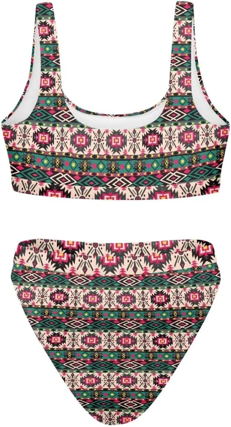 Bikini Sets for Women,High Waisted 2 Piece Swimsuit,Without Bra Pads XS-5xl