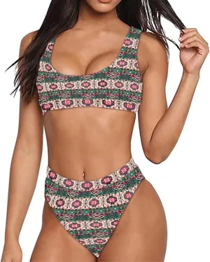 Bikini Sets for Women,High Waisted 2 Piece Swimsuit,Without Bra Pads XS-5xl