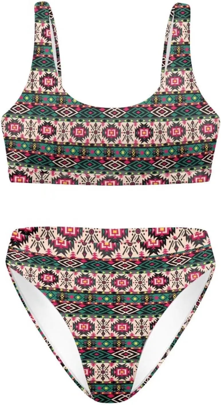 Bikini Sets for Women,High Waisted 2 Piece Swimsuit,Without Bra Pads XS-5xl