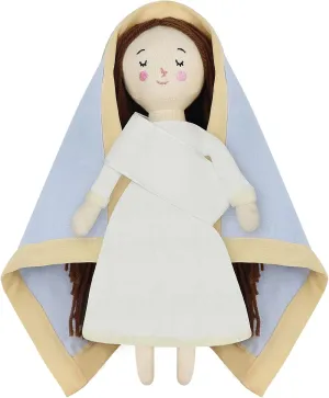 Blessed Virgin Mary Doll and Baby Jesus Plush Religious Figure Playset for Boy Girl Christening Gift(Virgin Mary)