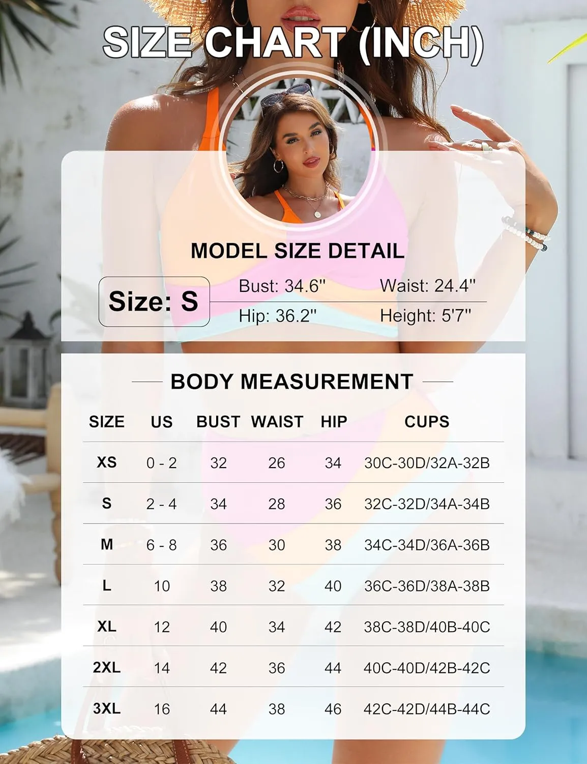 Blooming Jelly Womens High Wasited Bikini Sets Tummy Control Swimsuits Curvy Mesh Swim Skirt