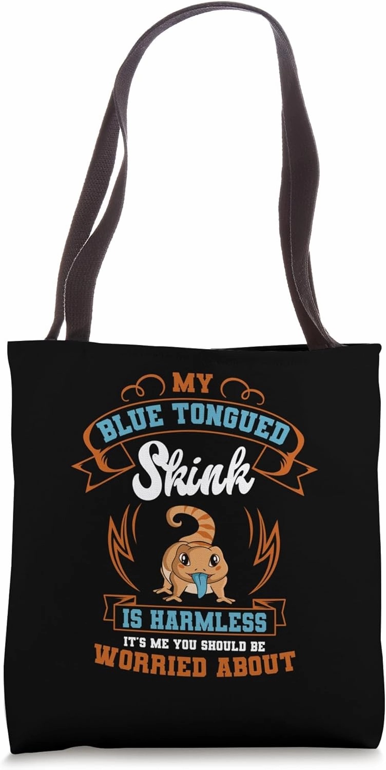 Blue-Tongued Skink Harmless Pet Owner Sleepy Lizard Reptile Tote Bag