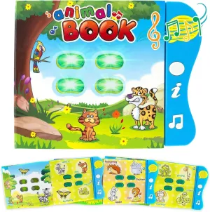 Boxiki kids Animal Sound Book for Toddlers – Interactive Learning Activity Book with Music, Animal Names & Sounds. Educational Toy for Baby & Early Development
