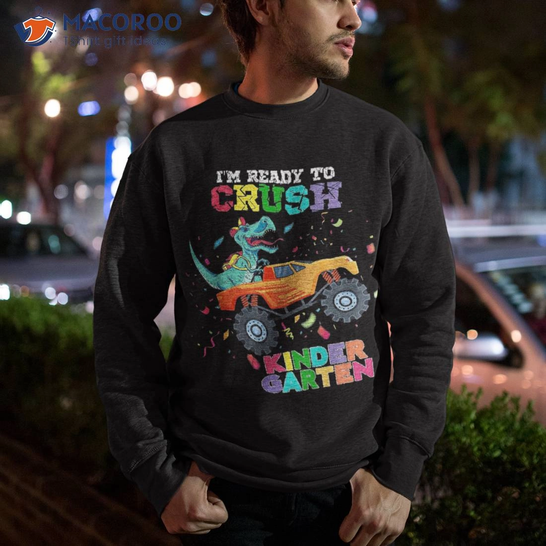 Boys Back To School I'm Ready Crush Kindergarten Dinosaur Shirt