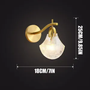 Bracket Light Personality Handbag Shape Glass Lamp Scallop Aisle Study Lamps Light Bedside Copper Wall Sconces Wall lamp