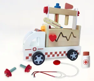 Brilliant Baby Doctor's Kit Ambulance | Toddler Learning Toy for Early Childhood Development | Educational and Fun Wooden Interactive Toy for Baby