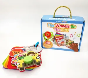 Brilliant Baby® - The Wheels on The Bus | Toddlers Learning Toy | Interactive Sound First Puzzle Flash Cards | Educational and Fun Baby Toy with Sound for Early Childhood Development