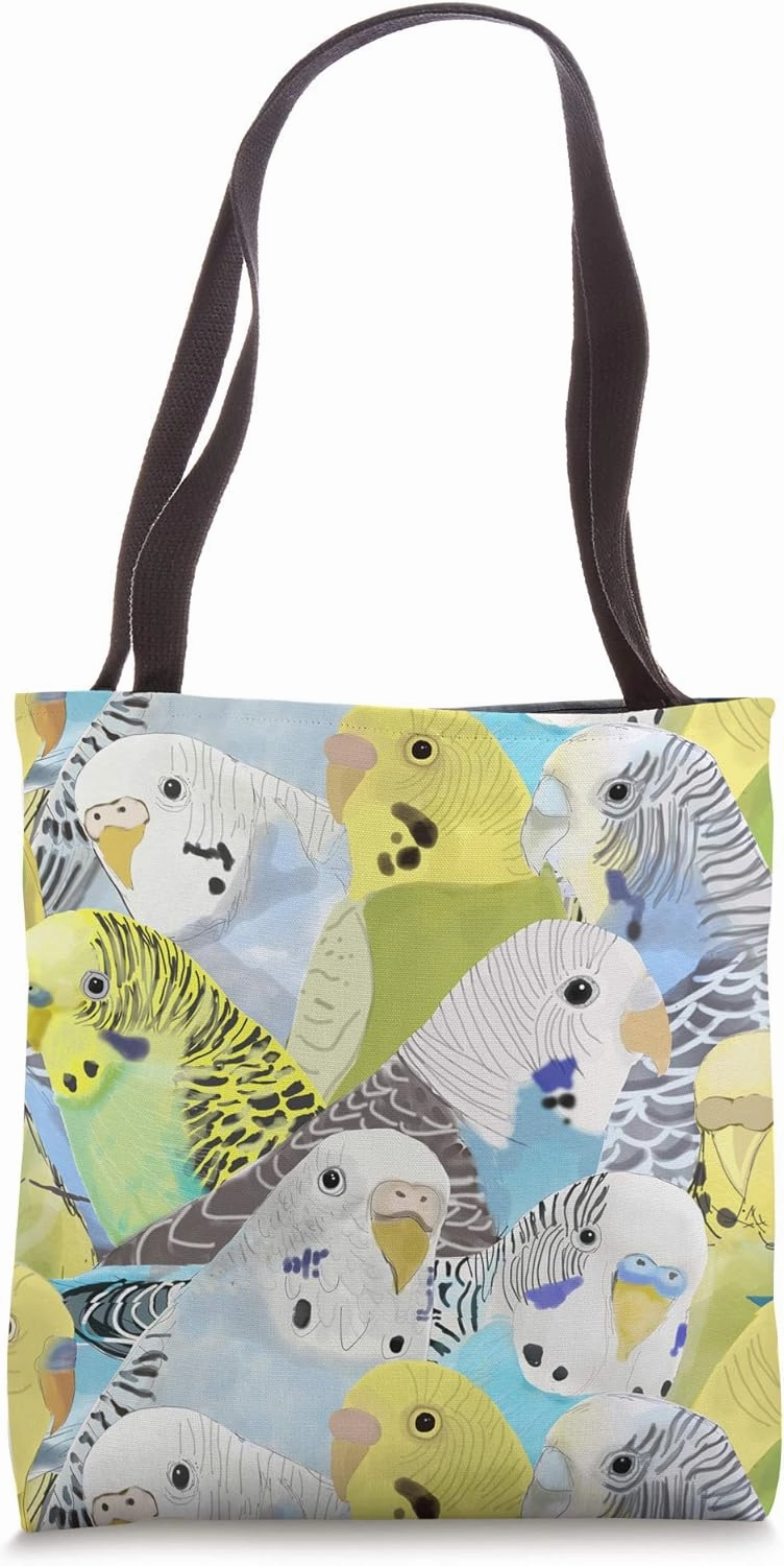 Budgie Parakeets Tote Bag