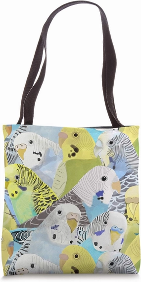 Budgie Parakeets Tote Bag
