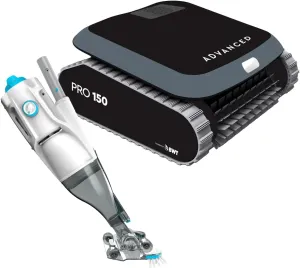 BWT Poolrobot Set Advance PRO 150   PK Swift Rechargeable Vacuum | for Floor and Walls | Pool Vacuum Cleaner | Robotic Pool Cleaner with Cable | Pool Surface Cleaner | 16m Cable Length