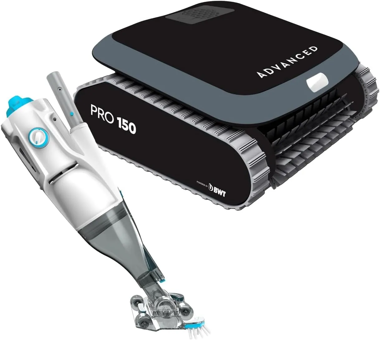 BWT Poolrobot Set Advance PRO 150   PK Swift Rechargeable Vacuum | for Floor and Walls | Pool Vacuum Cleaner | Robotic Pool Cleaner with Cable | Pool Surface Cleaner | 16m Cable Length