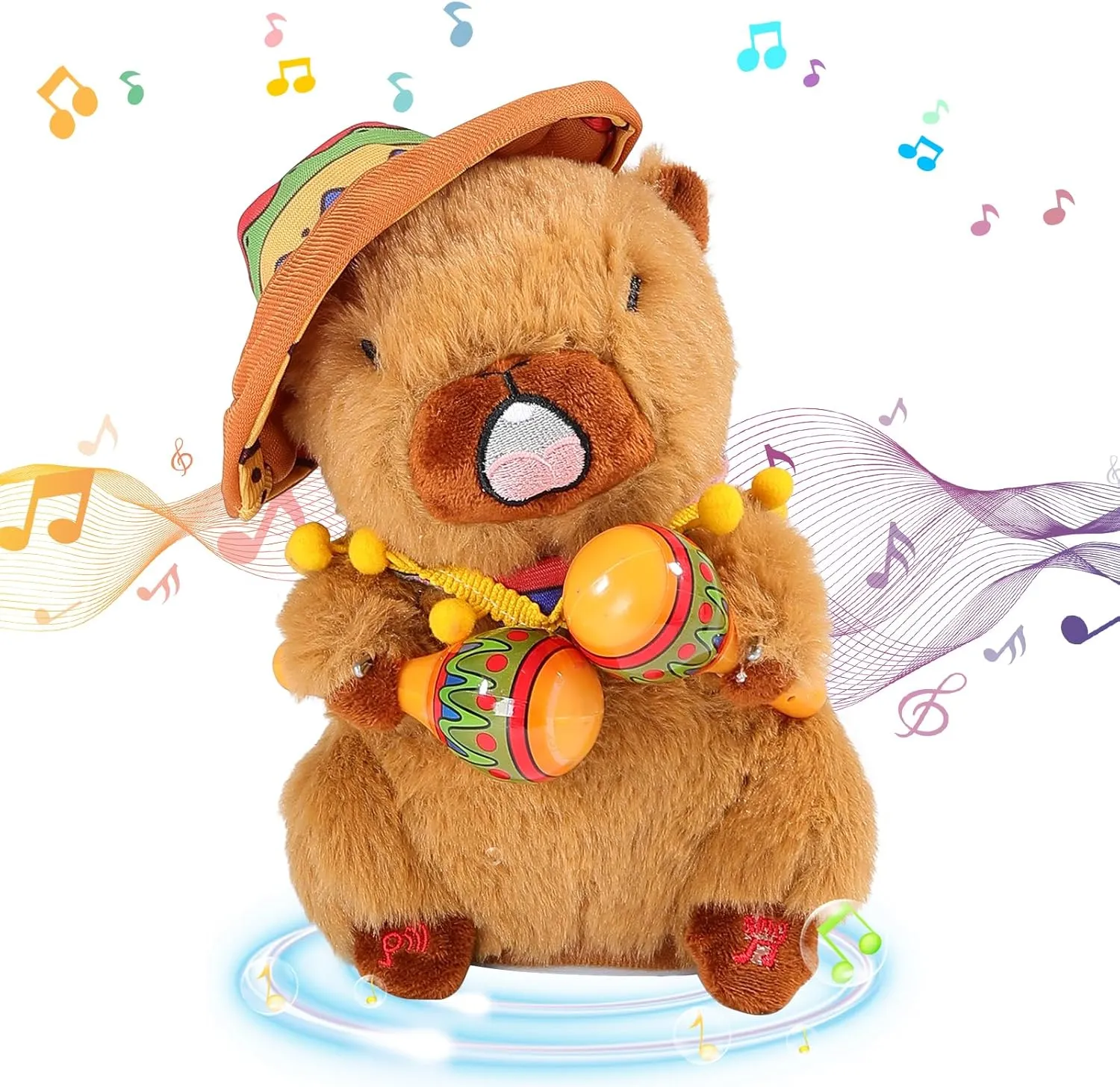 Capybara Talking Plush Toy and Play Drum, Capybara Plush Electric Toys Singing Toy for Kids, Best Birthday Gift for Kid