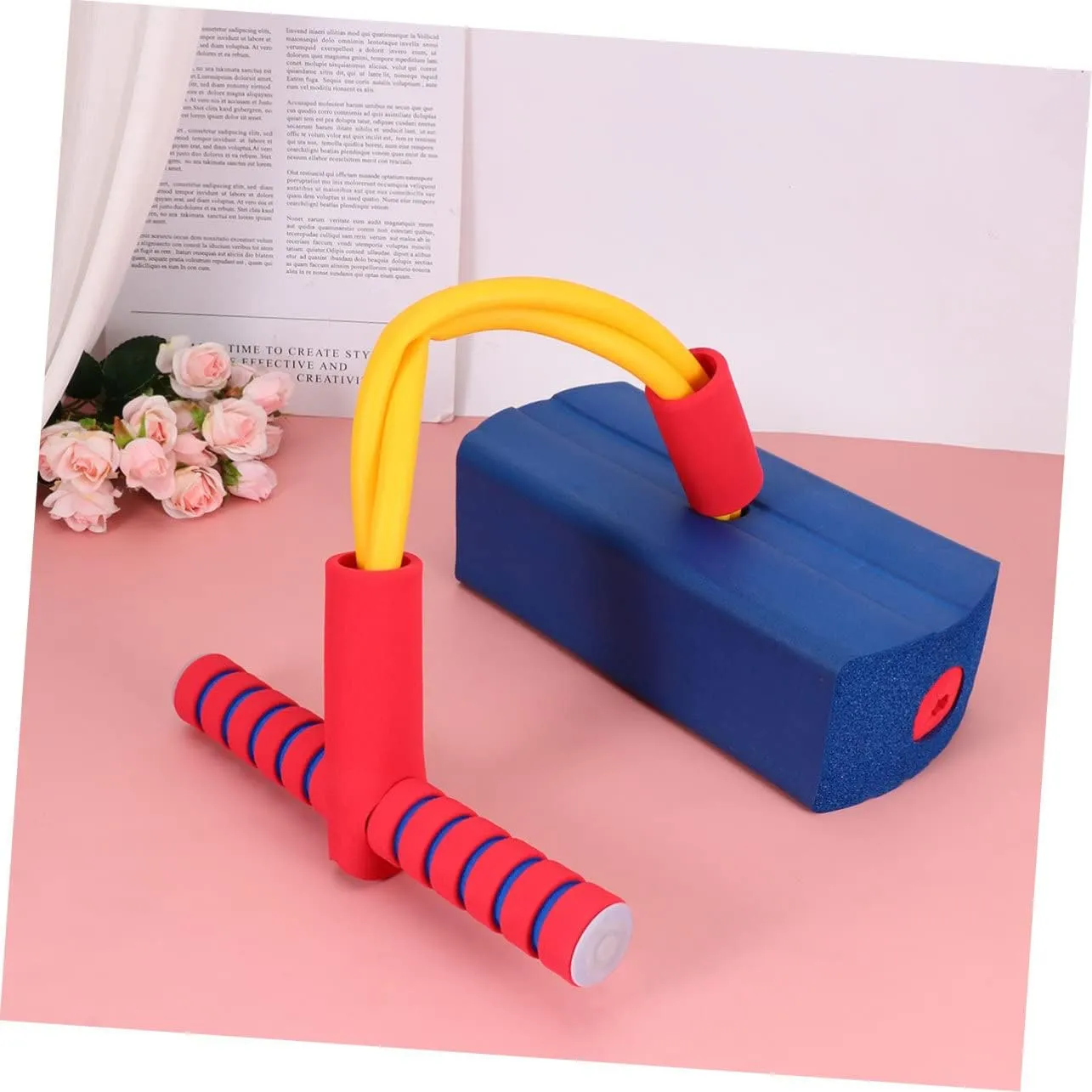 Cartoon Jump Toy Flash Jump Sports Toys Safe for Kids Nonslip Handle Promote Cognition in Kindergarten