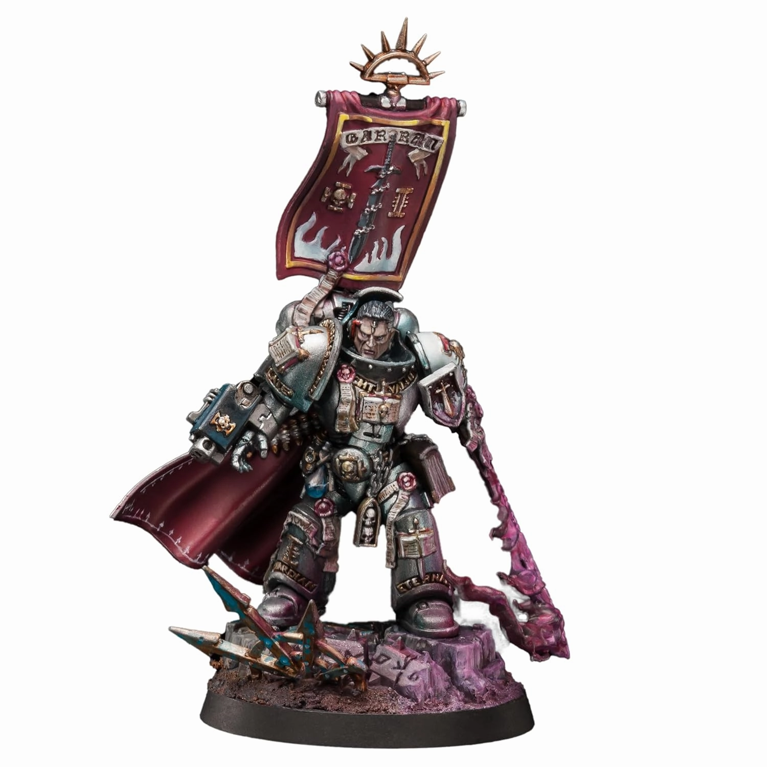 Castellan Crowe Grey Knights Armies of the Imperium Painted Miniature Wargaming Figure | Art Painting Level