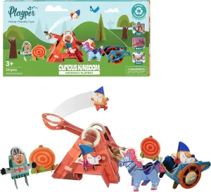 Catapult Gnome Launcher, Safe Buidlable STEM Toy for Kids 3  for Imagination, Learning & Educational Play with Stories, Plastic-Free 3D Curious Kingdom Playset