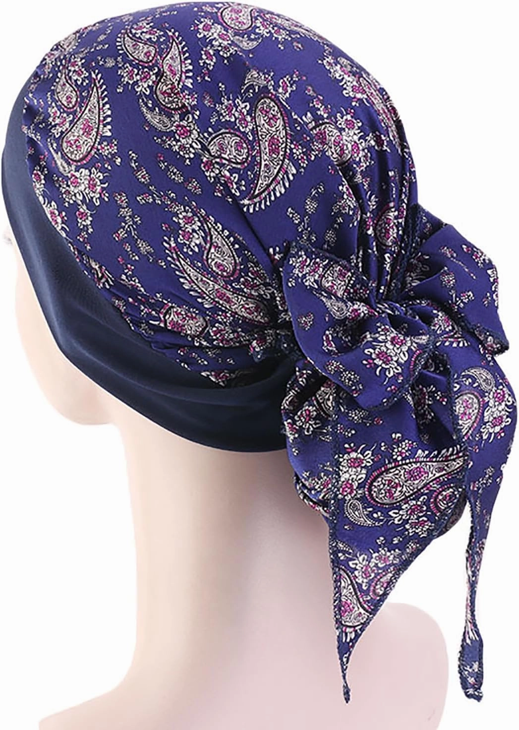 Chemo Headwear for Women 4 Pieces Pre Tied Head Scarf Beanie Skull Cover Cap