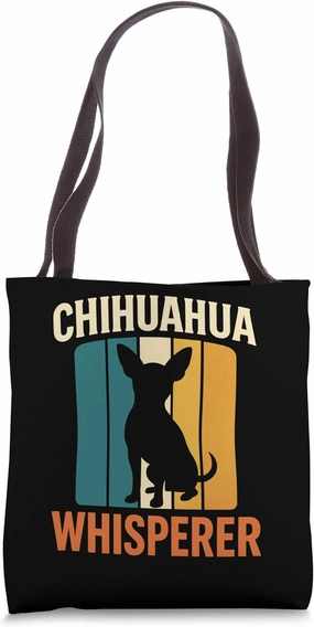 Chihuahua Whisperer Funny Dog Lover Vintage Graphic Tote Bag