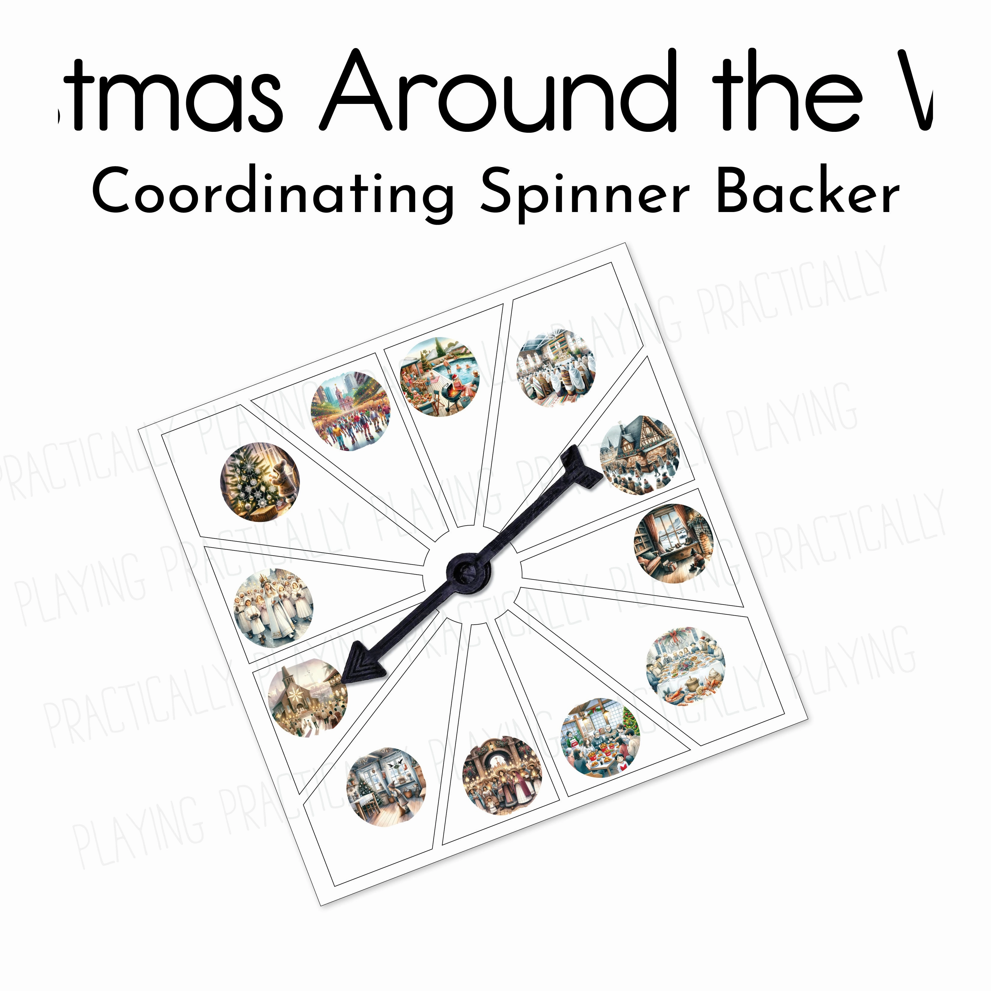 Christmas Around the World Game Essentials Pack: Printable Insert, Game and Loose Parts Pack
