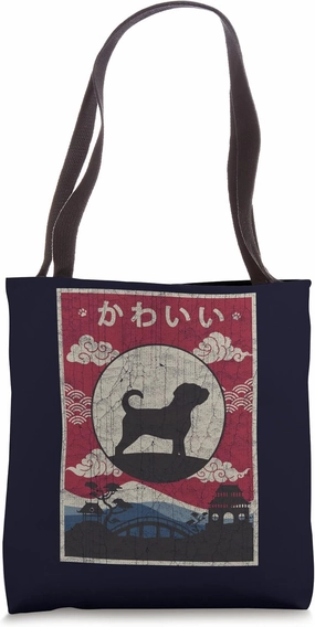 Chug Japanese Design Kawaii Dog Mom Dad Tote Bag