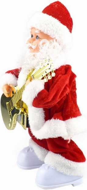 Ciieeo 1pc Musical Guitar Toy Electric Swinging Santa Claus Plaything for Christmas Interactive Holiday Fun Xmas Boys and Girls Battery Operated Design for Festive Atmosphere