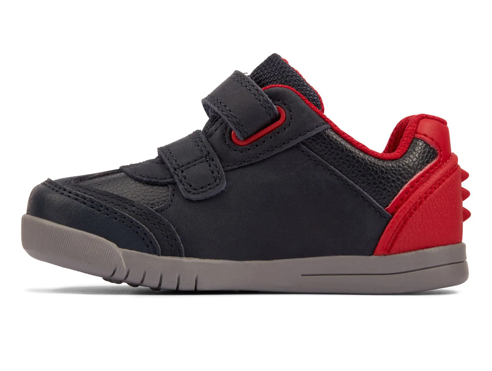 Clarks Rex Play T – Navy/Red Leather