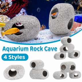 Clay Pot Aquarium Decoration Shrimp House Cichlid Breeding Tank Fish Nest