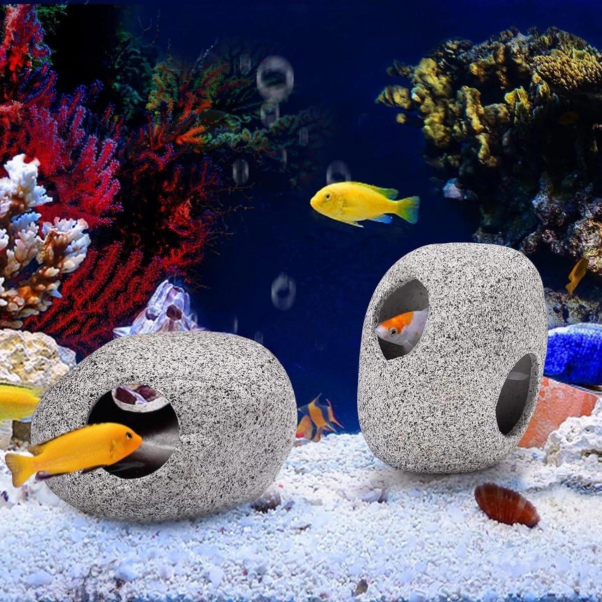 Clay Pot Aquarium Decoration Shrimp House Cichlid Breeding Tank Fish Nest