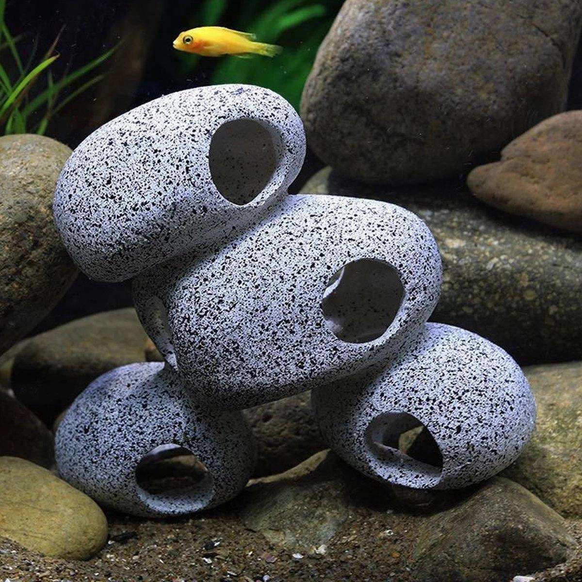 Clay Pot Aquarium Decoration Shrimp House Cichlid Breeding Tank Fish Nest