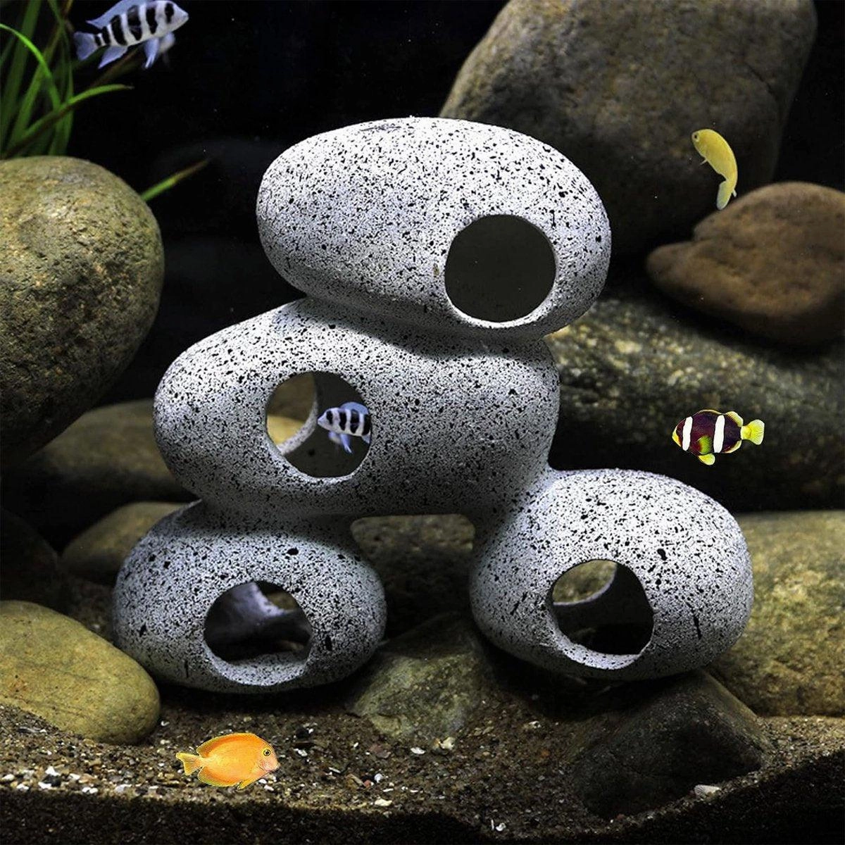 Clay Pot Aquarium Decoration Shrimp House Cichlid Breeding Tank Fish Nest