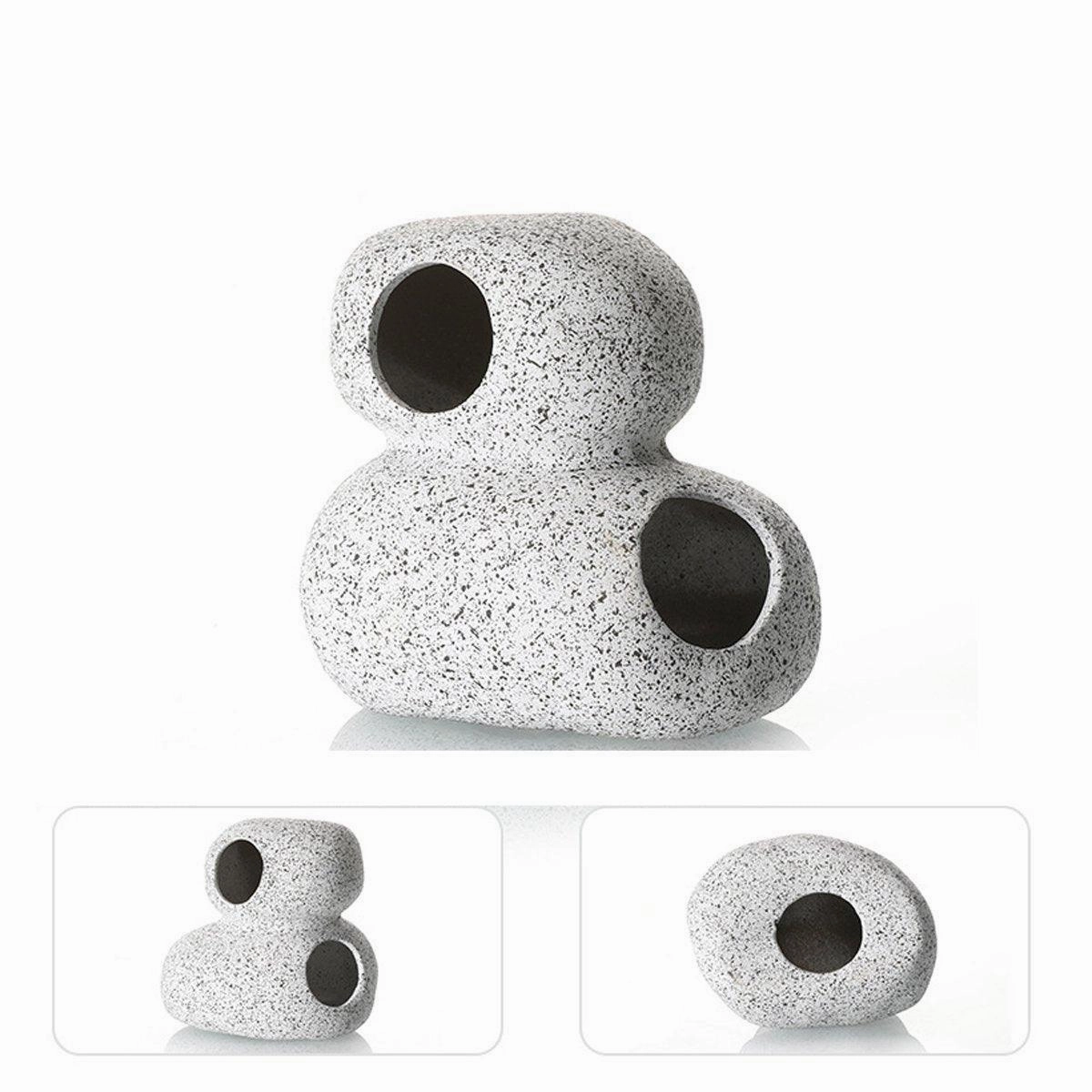 Clay Pot Aquarium Decoration Shrimp House Cichlid Breeding Tank Fish Nest