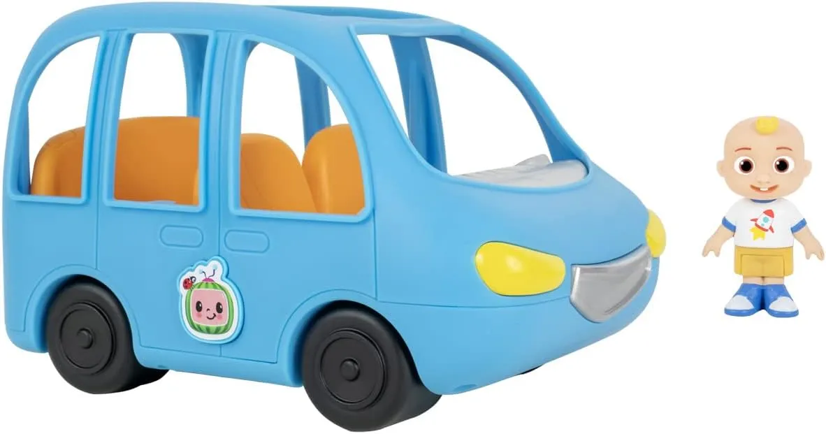 CoComelon Family Fun Car, with Sounds - Includes JJ - Plays Clip of Song, are We There Yet - Toys for Kids, Toddlers, and Preschoolers