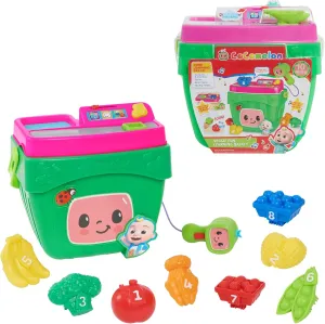 CoComelon Veggie Fun Learning Basket, Pretend Play Food, Preschool Learning and Education, 10-pieces, Music and Sounds, Officially Licensed Kids Toys for Ages 18 Month by Just Play