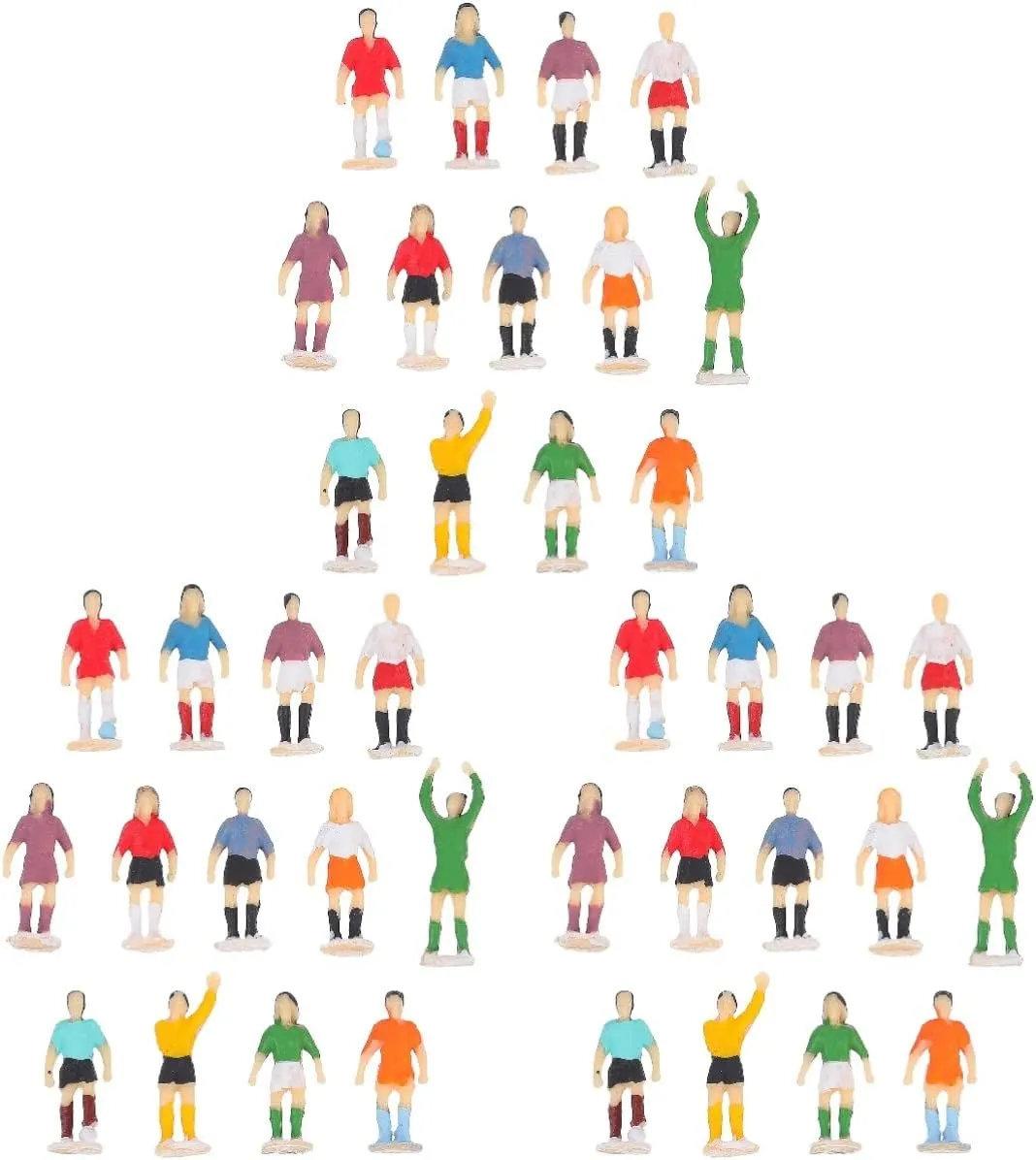 COHEALI 39 pcs Mini Football Soccer Figure Miniature Sports Player Figurines World Cup, 2.2X1cmx3pcs