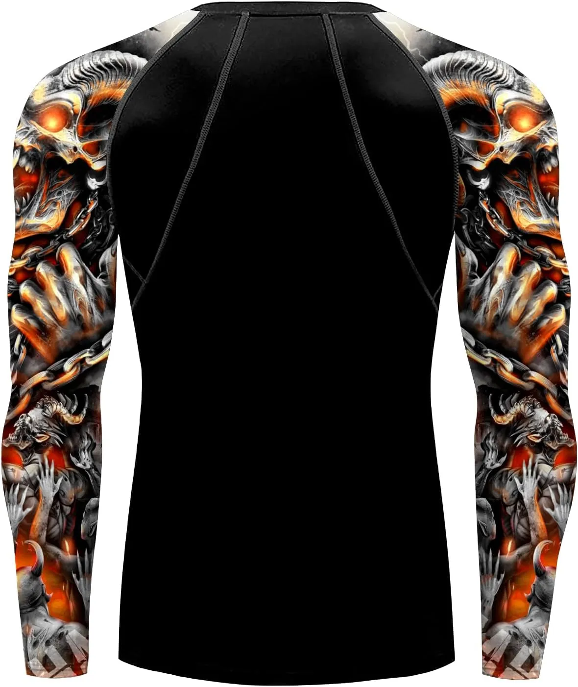 color cosplayer Jiu Jitsu Men American Flag UPF 50  Sun Protection Printed Rash Guard Long Sleeve Swim Shirts