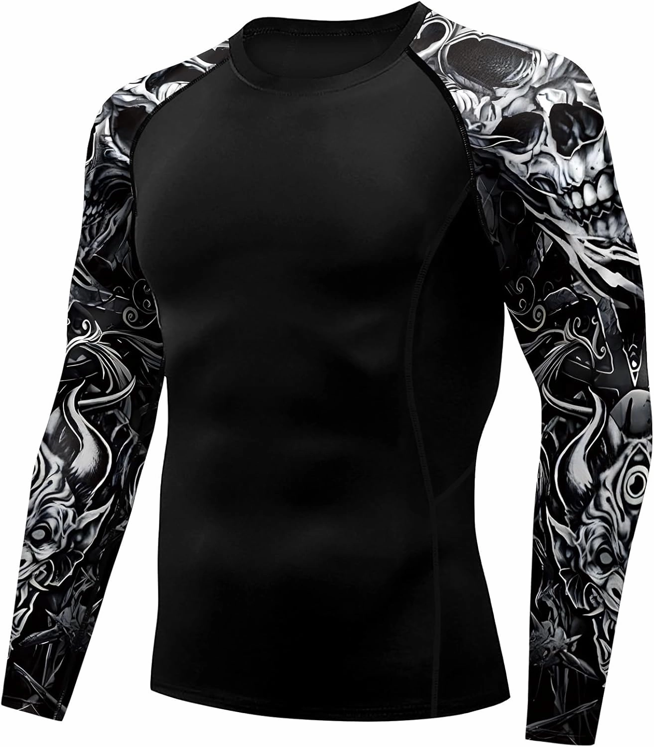 color cosplayer Jiu Jitsu Men American Flag UPF 50  Sun Protection Printed Rash Guard Long Sleeve Swim Shirts