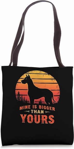 Competitive Dog Love - Mine Is Bigger Than Yours Tote Bag