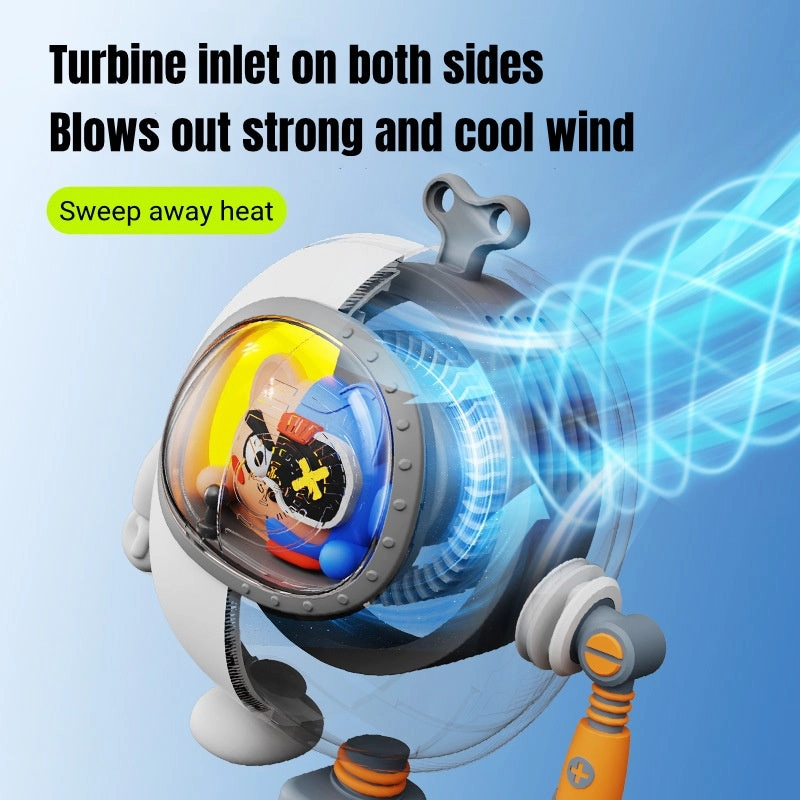 Cool Mecha Robot Mini Bladeless Neck Fan