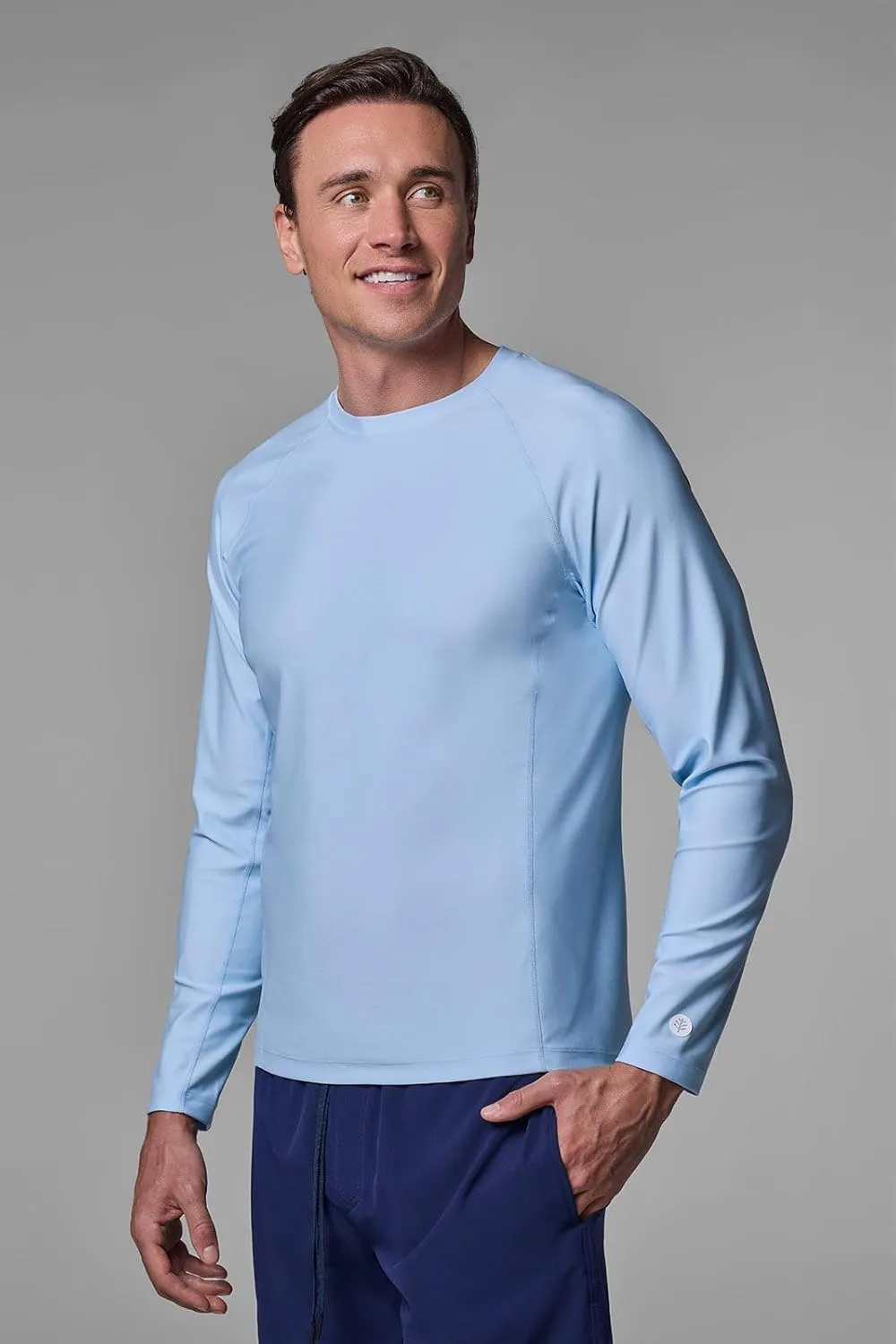 Coolibar UPF 50  Men's Hightide Long Sleeve Swim Shirt - Sun Protective