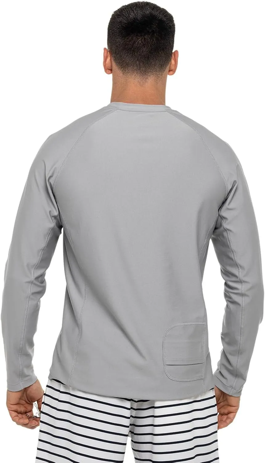 Coolibar UPF 50  Men's Hightide Long Sleeve Swim Shirt - Sun Protective